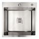 Мийка для кухні із нержавіючої сталі квадратна PLATINUM Handmade HSBB 500x500x220мм глянцева 1мм із сифоном PLS-A36993 1 з 7