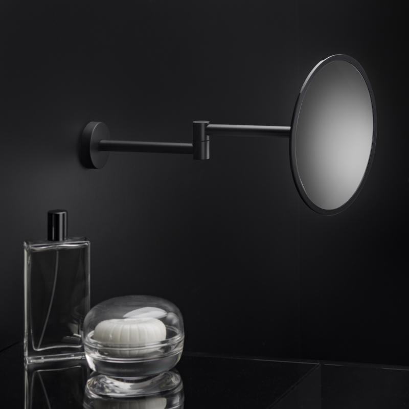 Косметическое зеркало COSMIC Black&White 2513685 круглое подвесное металлическое черное