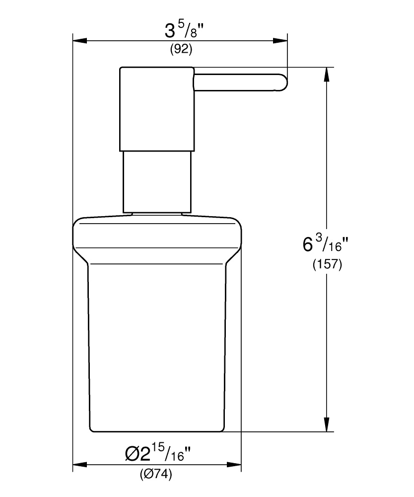 Дозатор для жидкого мыла GROHE QuickFix Start настольный на 160мл округлый металлический хром 41188000