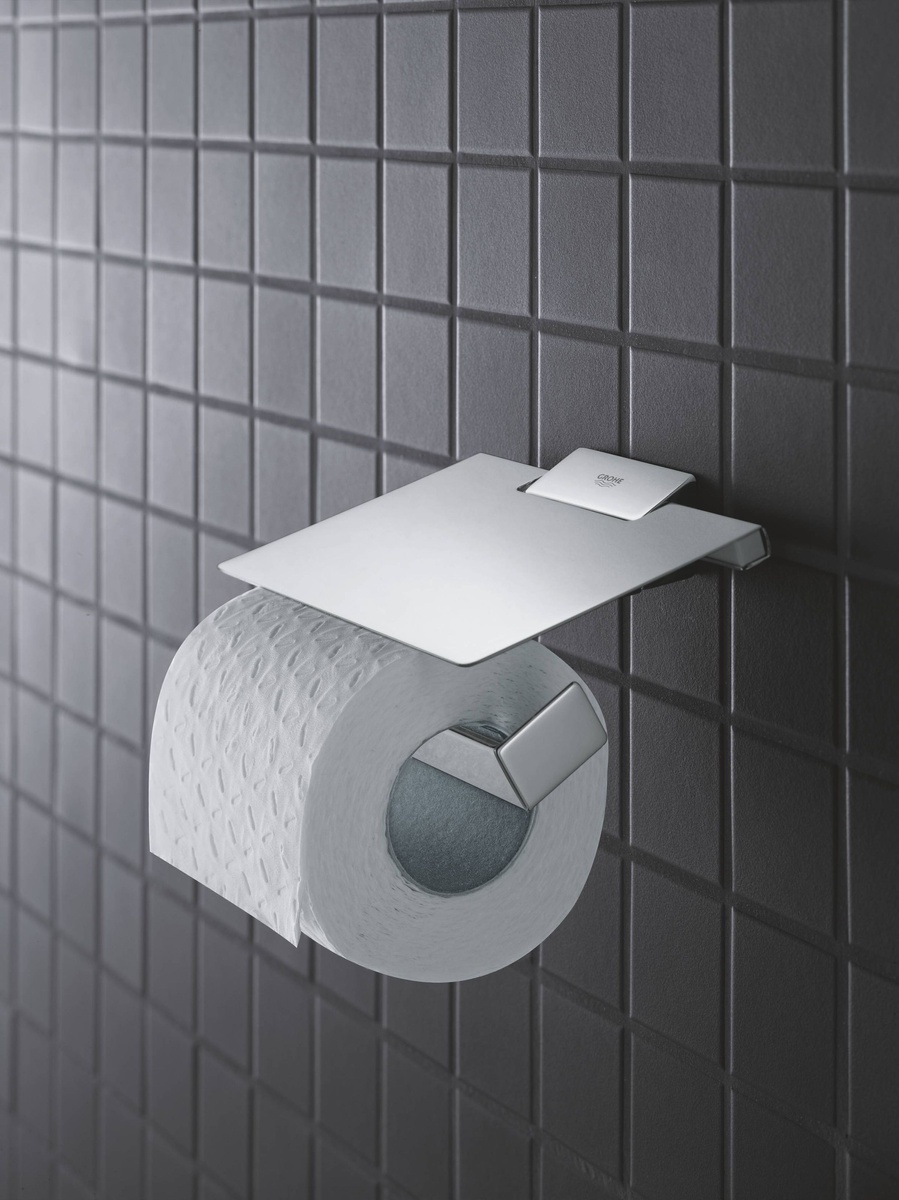 Держатель туалетной бумаги с крышкой GROHE Selection Cube хром металл 40781000