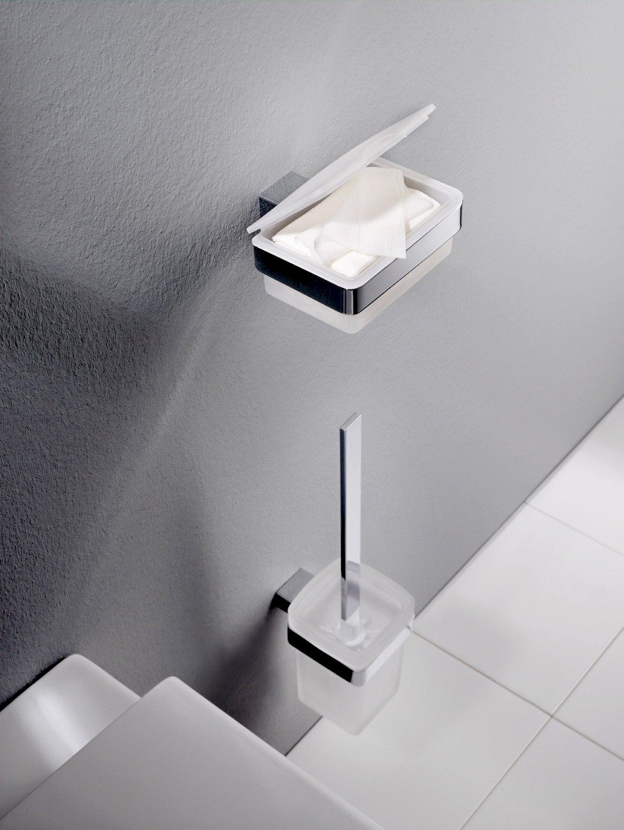 Щітка для туалету на стіну з підставкою EMCO Loft хром металл 0515 001 00