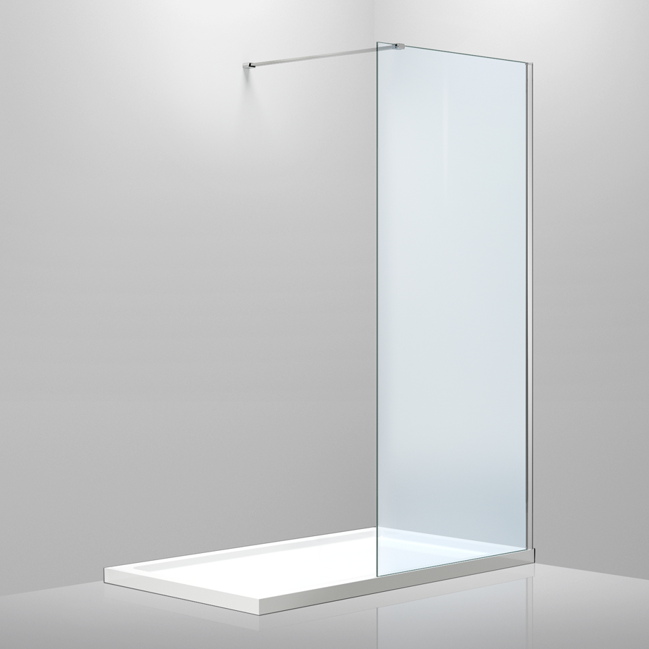 Ширма стеклянная для душ кабины 120см x 200см VOLLE Walk-In стекло прозрачное 8мм 18-08-120H