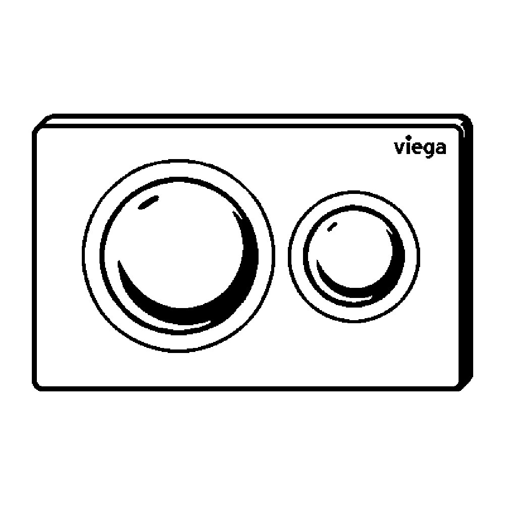 Кнопка слива для инсталляции VIEGA Prevista Visign for Style 20 773786 пластиковая двойная матовая хром 000019094