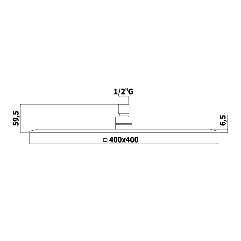 Лійка для верхнього душу PAFFONI Original квадратна 400x400мм латунна хром ZSOF104CR