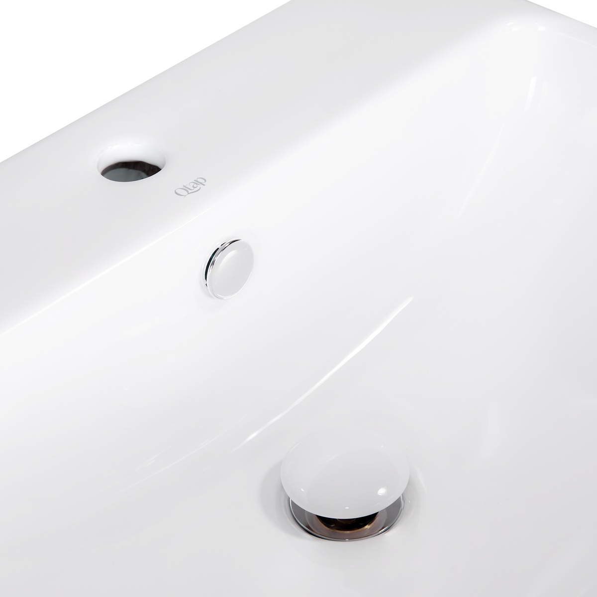 Раковина подвесная для ванны 540мм x 460мм Q-TAP Leo белый прямоугольная QT111101GW