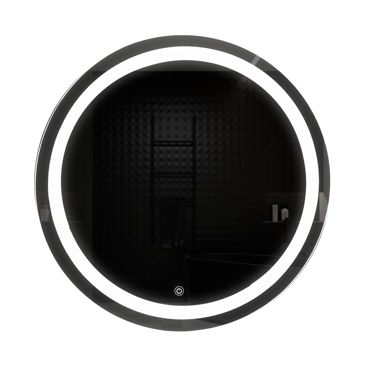 Дзеркало у ванну UNIO MRR-09 RND-S 70x70см із підсвіткою сенсорне увімкнення кругле 000027464