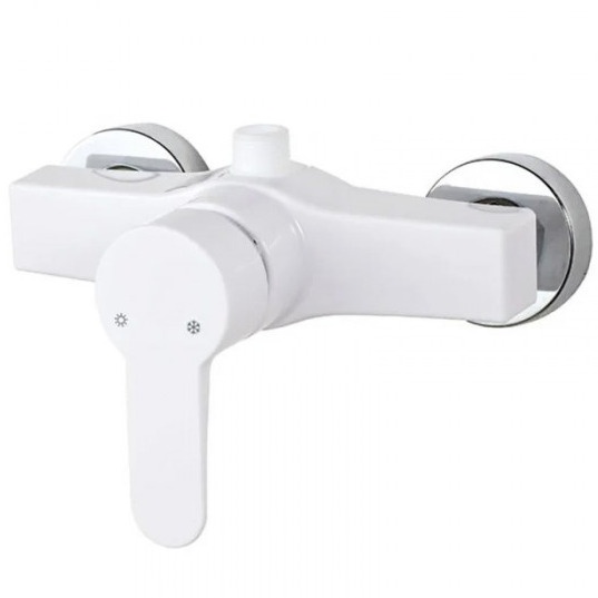 Змішувач для душу одноважільний SLAT білий пластик без душового набору RST5-03-whiteSLT-C003(W)