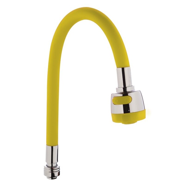 Вилив для змішувача ZERIX гнучкий рефлекторний для кухні 55см жовтий 3/4" ZX2626