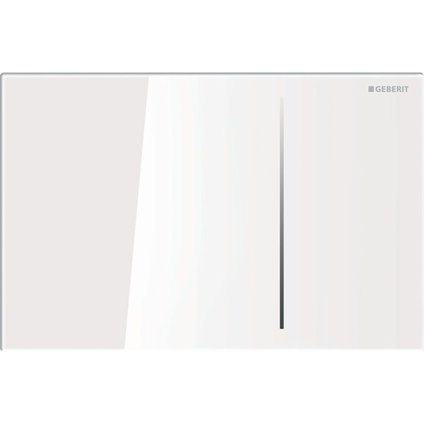 Кнопка слива для инсталляции GEBERIT SIGMA70 стеклянная пневматическая двойная глянцевая белая 115.620.SI.1