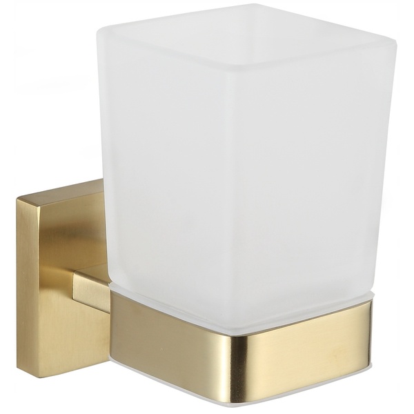 Стакан для зубних щіток MEXEN VOX прямокутний скляний золото MEX-707038-55
