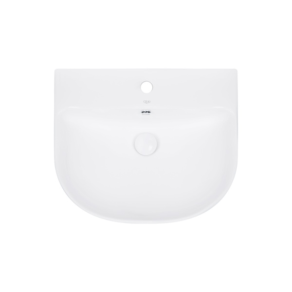Умивальник підвісний для ванної 540мм x 460мм Q-TAP Leo білий прямокутна QT111101GW