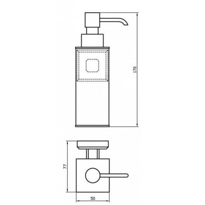 Дозатор для жидкого мыла настенный PERFECT SANITARY APPLIANCES КВ 9932 хром 350мл металл 000005219