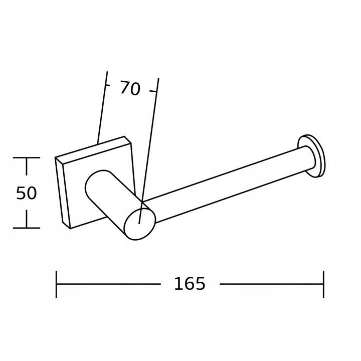 Тримач для туалетного паперу MEXEN Rufo прямокутний металевий хром MEX-7050933-00