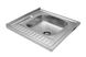 Мийка для кухні із нержавіючої сталі квадратна накладна KRONER KRP 600x600x160мм матова 0.6мм із сифоном CV022824 2 з 4