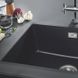 Раковина на кухню керамическая прямоугольная GROHE 610мм x 460мм черный с сифоном 31655AP0 7 из 7