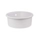Раковина на кухню керамогранітна кругла Q-TAP CS 505мм x 505мм білий із сифоном QTD510WHI650 4 з 6