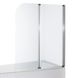 Ширма стеклянная для ванной оборачиваемая двухсекционная распашная 138см x 120см EGER стекло прозрачное 5мм профиль хром 599-121CH 1 из 4
