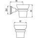 Подставка для зубных щеток настенная для ванной TRES Clasic белый керамика 12463612 2 из 2