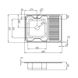 Мойка для кухни из нержавеющей стали прямоугольная накладная KRONER KRP 800x600x160мм глянцевая 0.6мм с сифоном CV022817 2 из 5