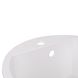 Раковина на кухню керамогранітна кругла Q-TAP CS 505мм x 505мм білий із сифоном QTD510WHI650 5 з 6