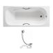 Ванна чугунная металлическая прямоугольная ROCA MALIBU 170см x 75см оборачиваемая c ручками + VIEGA SIMPLEX сифон для ванны автомат 560мм A23097000R+285357 1 из 5