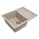 Мийка для кухні гранітна прямокутна PLATINUM 6550 INTENSO 650x500x205мм без сифону бежева PLS-A25108 3 з 5