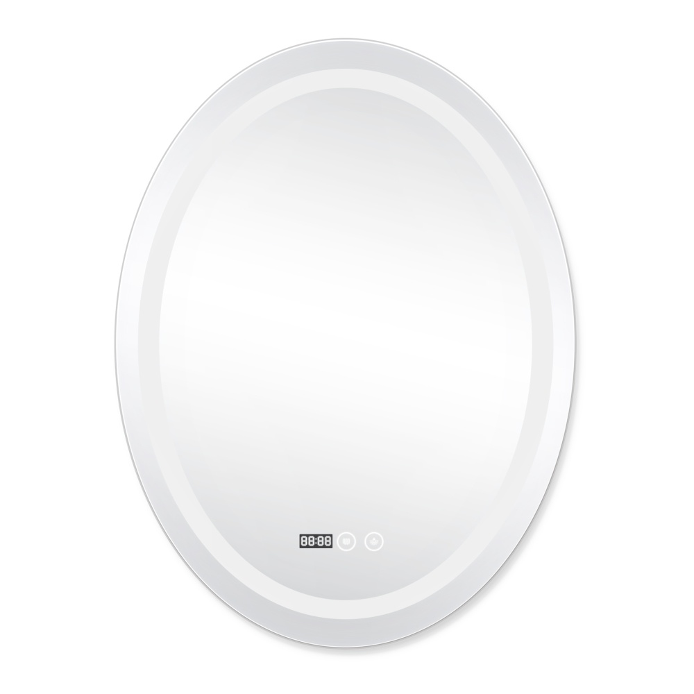 Зеркало овальное для ванной Q-TAP Mideya 78.5x58см c подсветкой сенсорное включение антизапотевание QT2078F801W