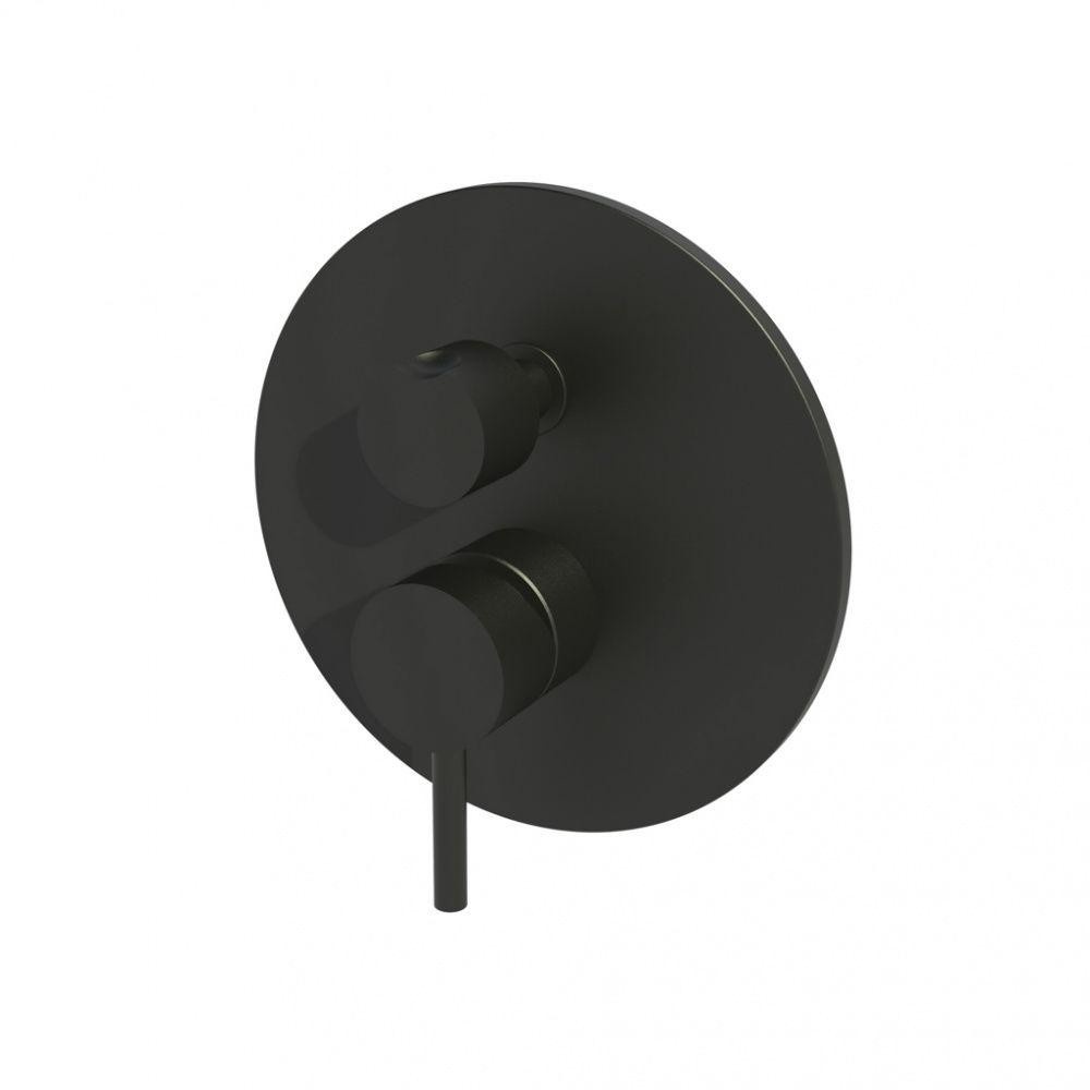 Cмеситель скрытого монтажа с переключателем PAFFONI Light черный латунь 200мм LIG018NO