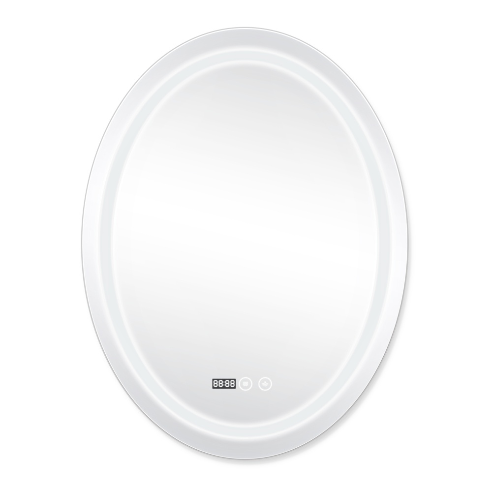 Зеркало овальное для ванной Q-TAP Mideya 78.5x58см c подсветкой сенсорное включение антизапотевание QT2078F801W