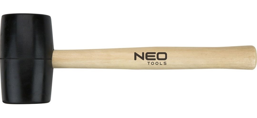 Киянка резиновая Neo Tools, 900г, 72мм, рукоятка деревянная