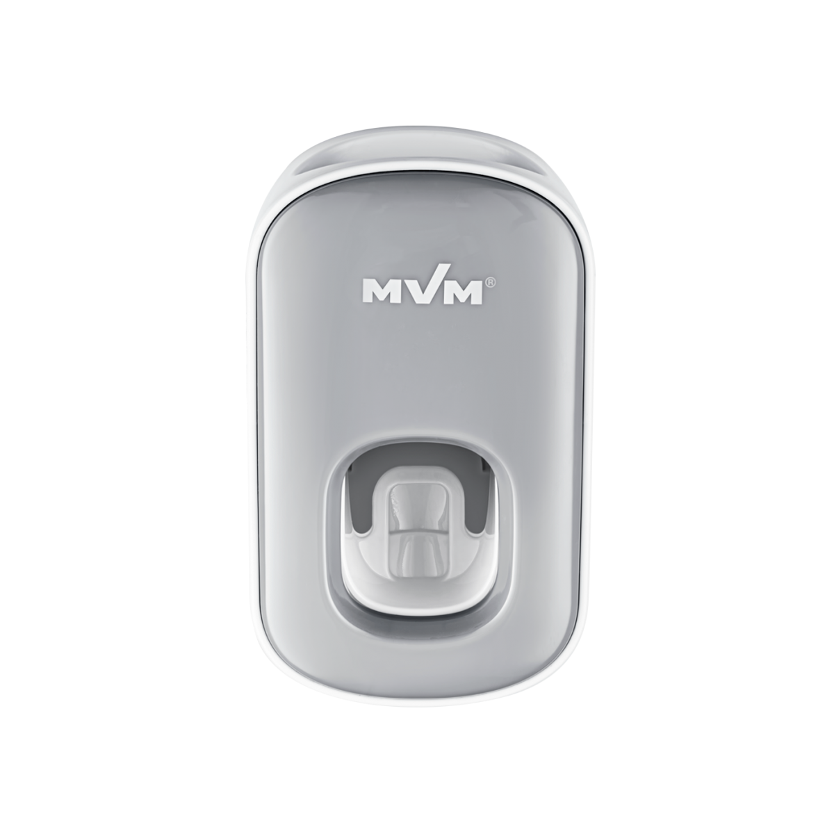 Диспенсер для зубної пасти MVM округлий пластиковий сірий BP-24 white/gray