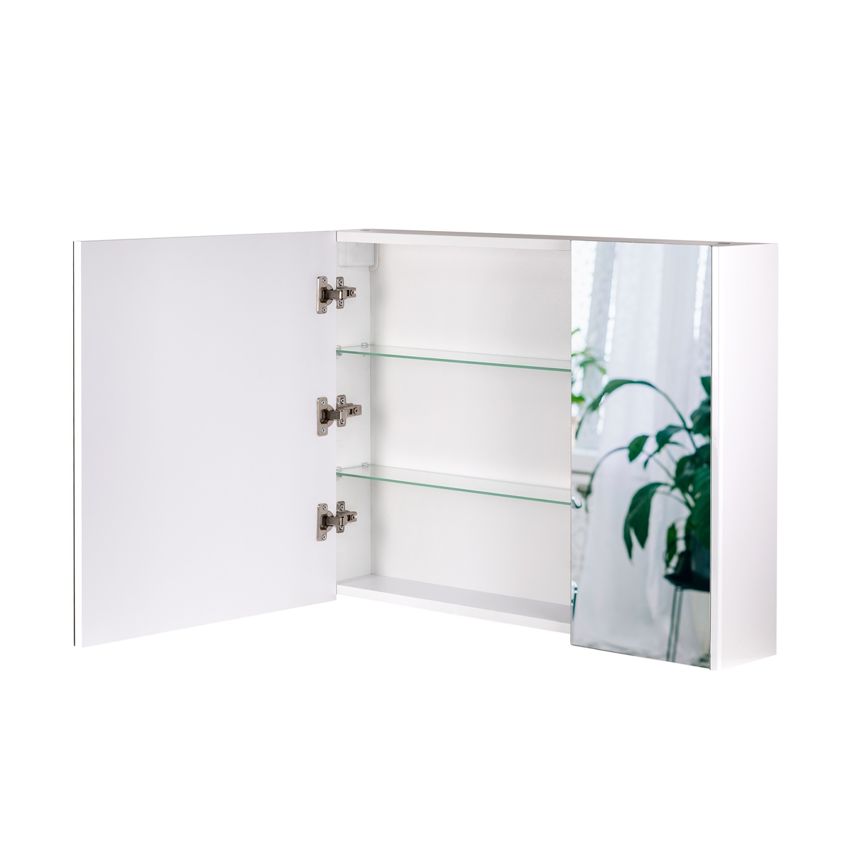 Шкафчик с зеркалом для ванной Q-TAP Scorpio 80x60x14.5см белый QT1477ZP801W