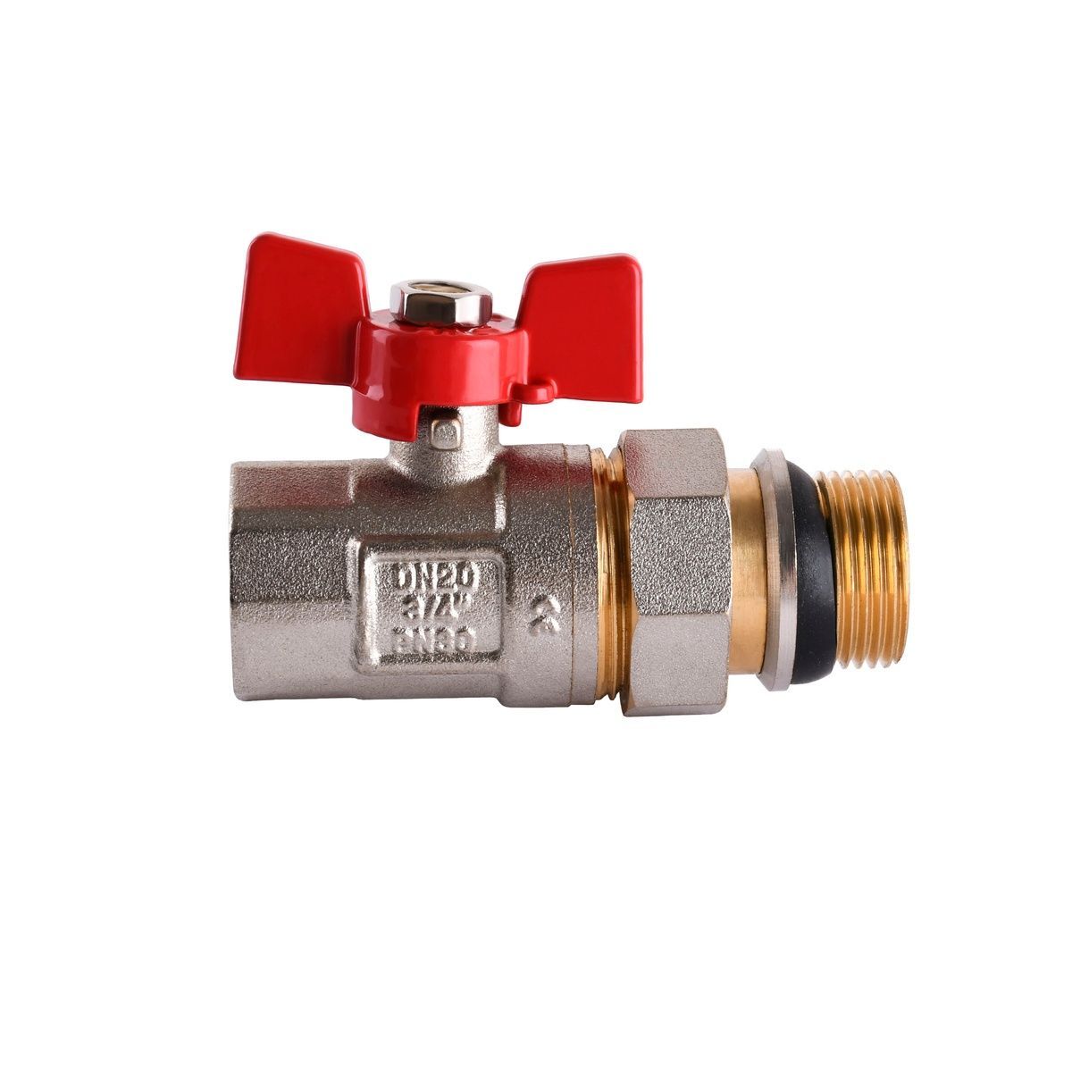 Кран кульовий WATER VALVE Q003 NV-V343 3/4" вн-зв з американкою PN20бар 000010227