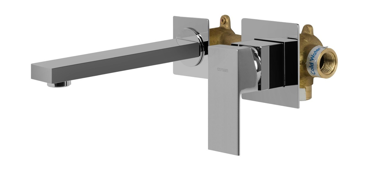 Змішувач для умивальника одноважільний настінного монтажу CORSAN ANGO CMB3024CH хром латунь reac-10000000092
