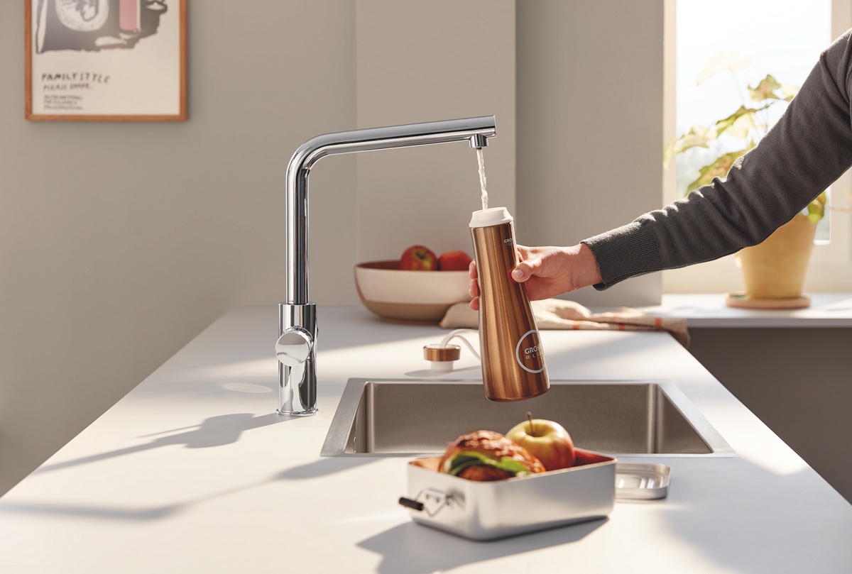 Змішувач для кухні із краном для фільтрованої води GROHE Blue Pure Vento хром латунь 30560000