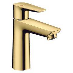 Змішувач для умивальника одноважільний HANSGROHE Talis E золотий латунь з донним клапаном 71710990