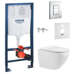 Комплект інсталяції GROHE Rapid SL кнопка хром унітаз VOLLE з кришкою мікроліфт дюропласт 13-06-055M+38772001+37131000