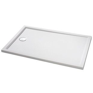 Піддон для душової кабіни HUPPE Purano 90x140x4см прямокутний із штучного каменю без сифону білий 202159.055