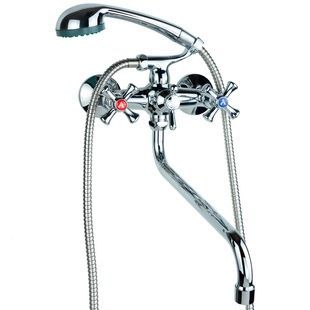 Змішувач для ванної двовентильний із довгим виливом AQUATICA PL-5C455C хром силумін 9777220