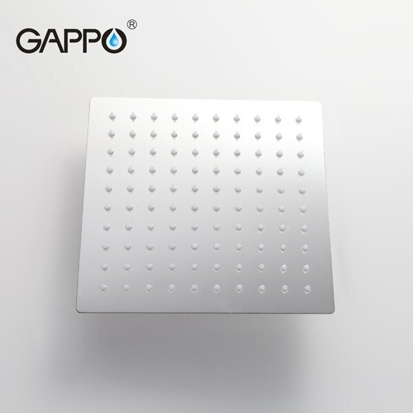 Лійка для верхнього душу GAPPO G28 квадратна 200x200мм із нержавіючої сталі хром