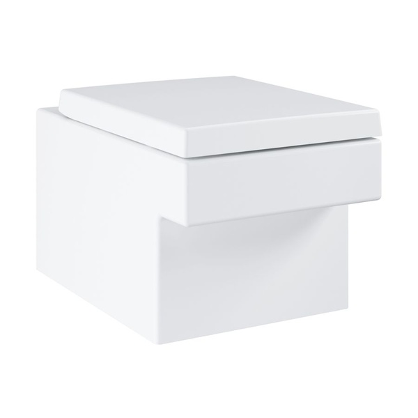 Унітаз підлоговий безобідковий білий без бачка GROHE Cube кришка мікроліфт випуск в стіну 3948500H_39488000