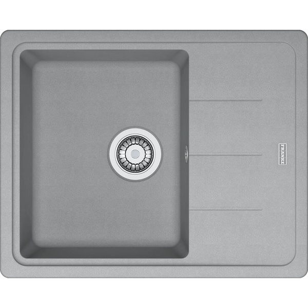 Мийка для кухні гранітна прямокутна FRANKE Basis BFG 611-62 620x500x200мм без сифону сіра 114.0565.090