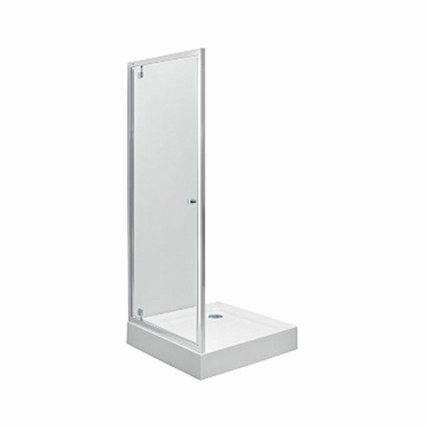 Двері скляні для душової ніші розпашні KOLO First 80x190см матове скло 6мм профіль хром ZDRP80214003