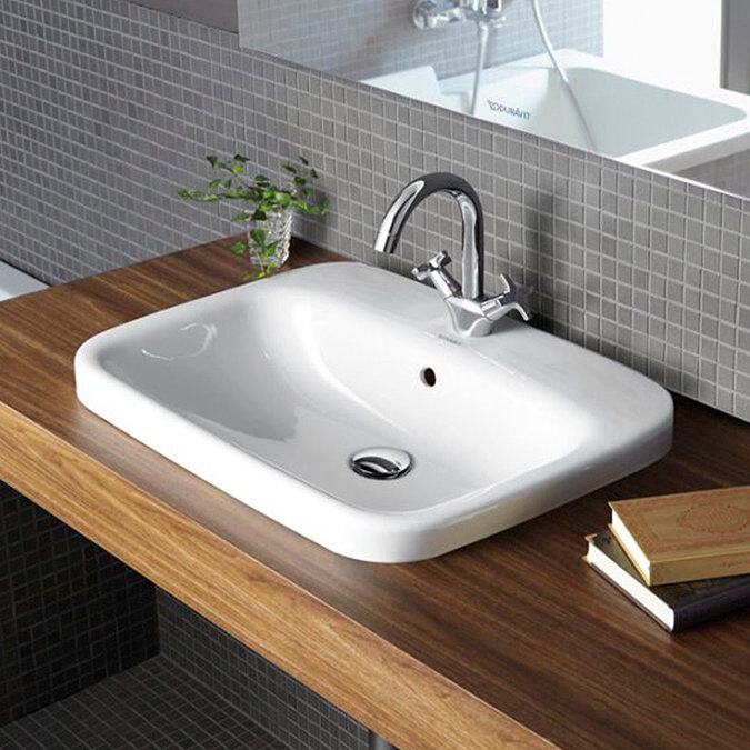 Умывальник врезной DURAVIT DuraStyle на столешницу 560x455x170мм прямоугольный белый 0374560000