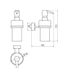 Дозатор для жидкого мыла настенный EMCO Rondo2 хром 130мл стекло 4521 001 00 2 из 6