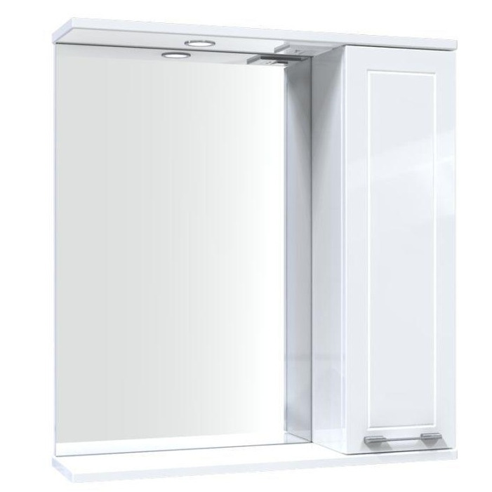 Шкафчик подвесной с зеркалом в ванную AQUARIUS Elegance 65x70x17см c подсветкой с полочкой белый AQ-U1112473243