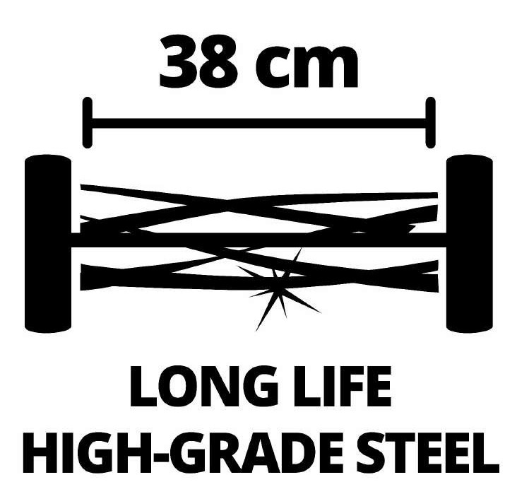 Газонокосарка акууляторна Einhell GE-HM 18/38 Li - Solo PXC 18В 38см 45л 14-38мм 10.5кг (без АКБ і ЗП)