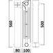 Биметаллический радиатор отопления QUEEN THERM 560x80 мм боковое подключение секционный 000019977 (продажа от 10шт) 2 из 8