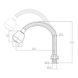 Вилив для змішувача LIDZ гнучкий рефлекторний для кухні 29.5см хром LIDZCRM5401260 2 з 2