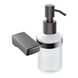 Дозатор для жидкого мыла настенный IMPRESE GRAFIKY серый графит 210мл стекло ZMK041807310 1 из 3
